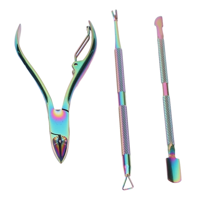 Tondeuse à Cuticules, Racleur à Cuticules en Acier Inoxydable Portable Multifonctionnel pour Ongles