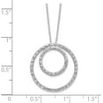 thumbnail image 4 of 14k White Gold Diamond Fascination Double Circle Necklace - 18" Chain, 4 of 7