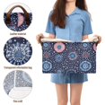 thumbnail image 5 of Yayeee Foldable Storage Basket for Shelves Waterproof Cloth Bins with Handles, Blue Fireworks Pattern, 5 of 7