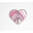 thumbnail image 6 of Pink and White Heart Shaped Peace Sign Handmade Stained Glass Sun Catcher Ornament, 6 of 9