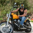 thumbnail image 2 of Motorcycle Goggles Removable Face Black Frames Clear Lens, 2 of 16