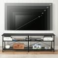 thumbnail image 4 of Slevoo TV Stand Up to 70" TV Shelves Table Entertainment Center for Living Room, Wood Finish, Black, 4 of 8