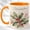 Orange, variant on December Girl Coffee Mug, Holly Birth Month Flower Cup, Watercolor Floral Birthday Gift for Women, Botanical Design, Ceramic 11 Oz Mug