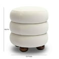 thumbnail image 3 of TOV Furniture Stefanie Cream Velvet Ottoman, 3 of 7