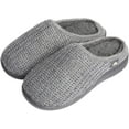 thumbnail image 2 of Pupeez Roxoni Boys Slippers, Slipper with Memory Foam Suede Moccasin Grey, 2 of 6