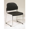 thumbnail image 1 of OSP Home Furnishings Plastic Stacking Chair in Black Set of 4, 1 of 5