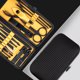 thumbnail image 3 of Vogacara Juego de manicura profesional, cortaúñas de acero inoxidable, tijeras, conjunto de accesorios, 16 Uds., novedad de 2019 Tratamientos faciales negro + amarillo Vogacara CE0034-02, 3 of 6