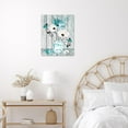 thumbnail image 4 of Rustic Teal Floral Wall Art Teal and White Daisy in Vase with Butterfly Canvas Wall Art Rustic Modern Farmhouse Framed Wall Art for Living Room Bedroom Bathroom Home Decor Ready to Hang,8x10 Inches, 4 of 7