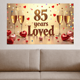 thumbnail image 7 of LUUFILx 85 Years Loved Banner Celebration Backdrop Golden Anniversary Party Supplies Background Decorations Milestone Birthday Event Champagne Theme, 7 of 7