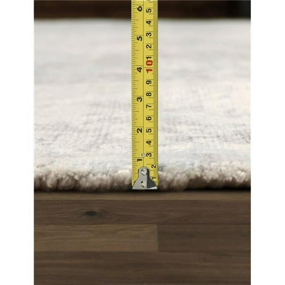 Pasargad Home Mirage 12' x 15' Hand-Loomed Bamboo Silk Grey/Aqua Rug - All Ages, Indoors