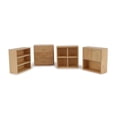thumbnail image 5 of Dollhouse Miniature Furniture Set 4PCS Wooden Cabinet Cupboard 1:12 Dollhouse Various Styles Decoration DIY Freely Combinable Furniture Kit Kitchen Bedroom Living Room Display Ornaments (Wood), 5 of 6