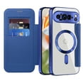thumbnail image 3 of Allytech Flip Case for Google Pixel 9 Pro, [Compatible with Magsafe] PU Leather Clear Back Cover RFID Blocking Cards Slots Wallet Phone Case for Google Pixel 9 Pro, Royalblue, 3 of 8