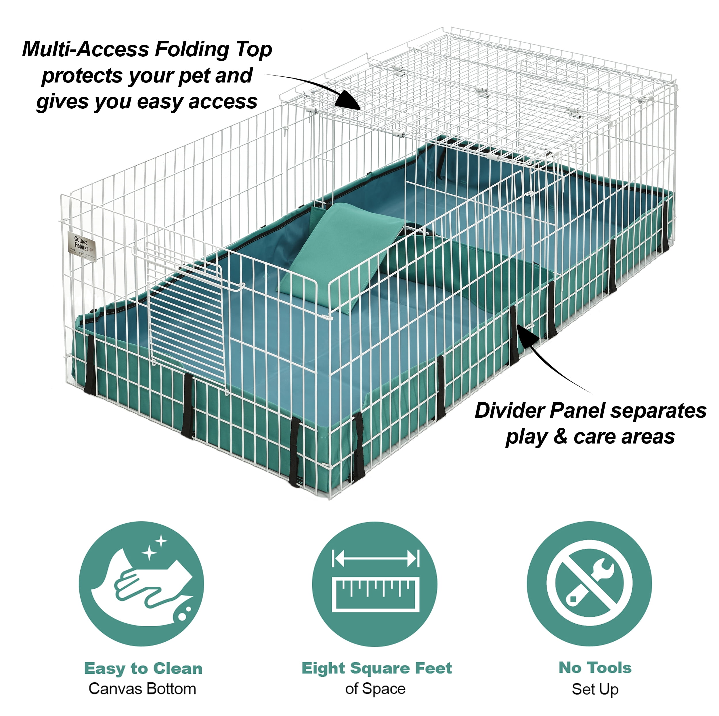 8 square feet guinea pig cage