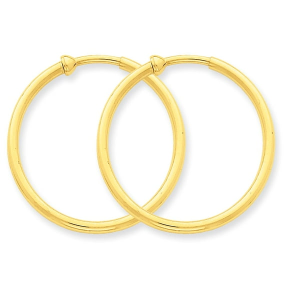 Primal Gold 14 Karat Yellow Gold Non-Pierced Hoop Earrings