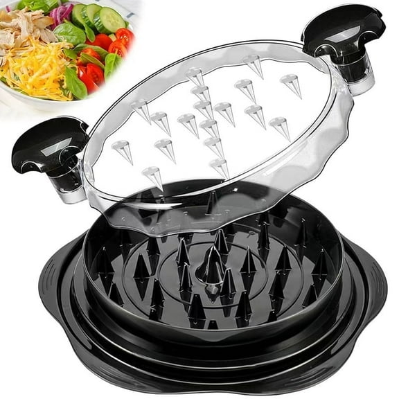 Chicken Shredder Large Chicken Breast Shredder Tool Twist with Brush&Fork, Visible Meat Shredder Machine, Strong Anti-Slip Strip, Ergonomic Handle, BPA Free, Suitable for Pork Beef Chicken