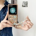 thumbnail image 3 of For Samsung Galaxy Z Flip 5 Case, Galaxy Z Flip 5 Cover 6.7",  Flash diamond 3D Full Body Gemstone stone butterfly With a bracelet for Women Girls Crystal Anti-Shock Phone Case,Gold, 3 of 7