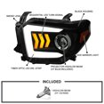 thumbnail image 3 of Spec-D Tuning Black Smoke LED Light Bar Projector Headlights w/ Sequential LED Signal Compatible with 2014-2021 Toyota Tundra, Left + Right Pair Headlamps Assembly, 3 of 5