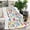 White Dog Paw, variant on White Poodle Dog and Sunflowers Blanket,Comfortable Soft Flannel Throw Blanket,All Season,Warm Lightweight Blankets for Sofa Bed Couch Living Room Chair,30"x40"(80x100cm)