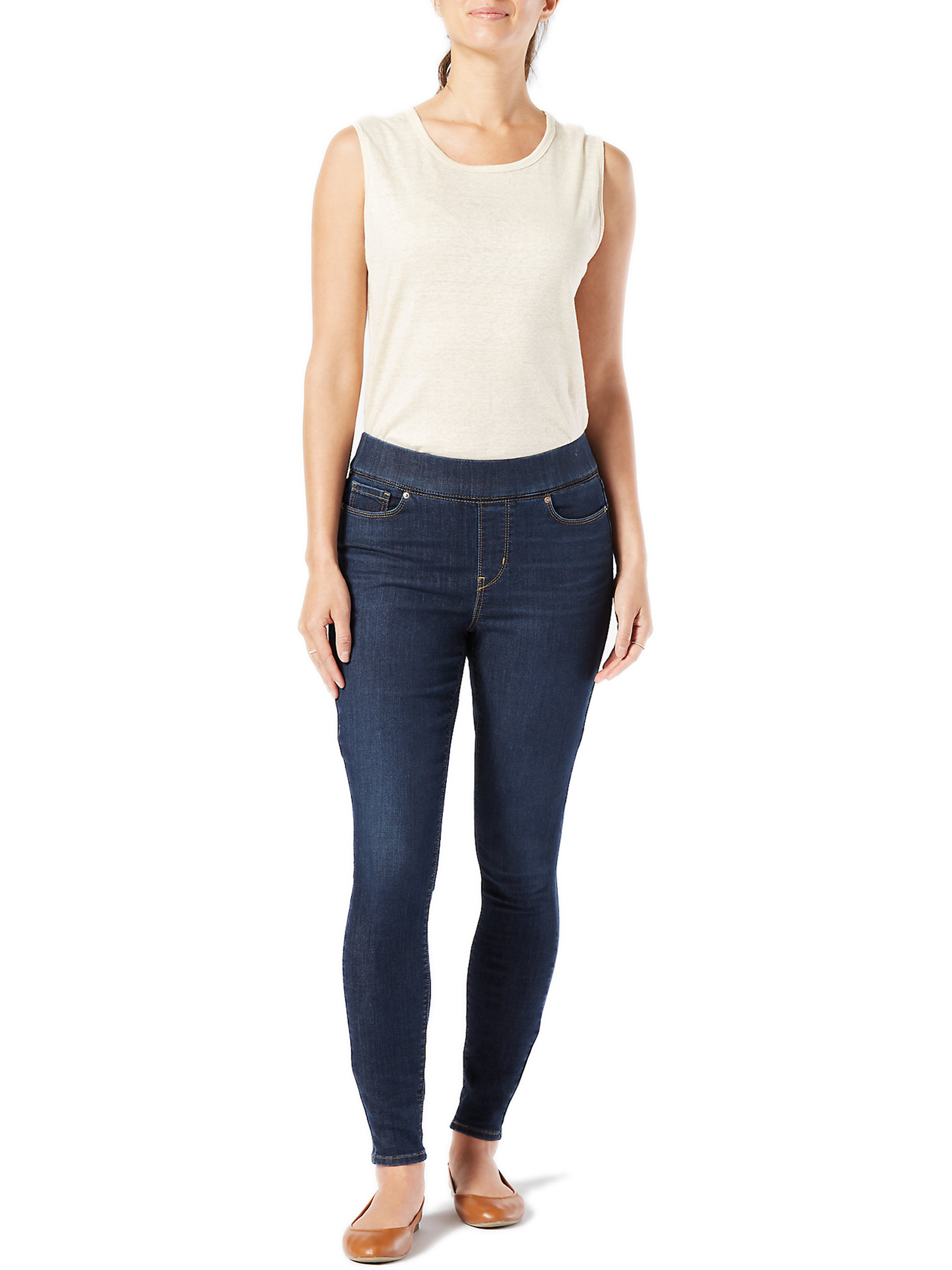 Signature by Levi Strauss & Co. Women's Simply Stretch Shaping Pull-On Super Skinny Jeans - image 2 of 6