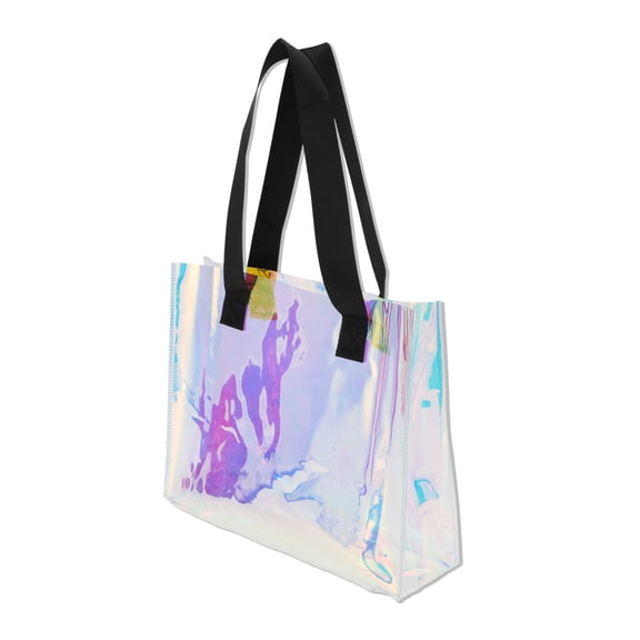 Unique Bargains Ribbon Printed Gift Bag with Handles Multicolor 9.84"x3.15"x7.87"