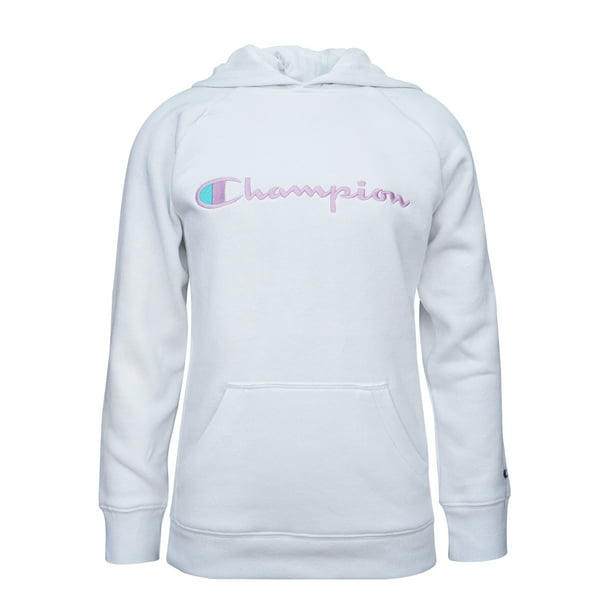Champion Girls 7-16 Embroidered Logo Raglan Fleece Hoodie Sweatshirt Walmart.com