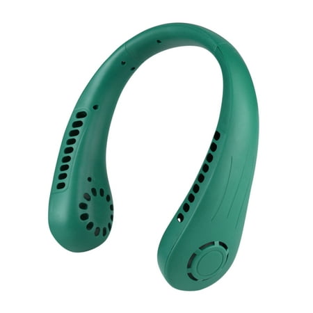 

jsaierl Portable USB Rechargeable Neckband Lazy Neck Hanging Style Dual Fan