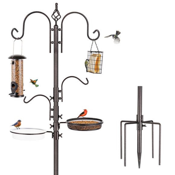 Kit de comedero para pájaros MIXXIDEA, 231 cm, multialimentador metálico