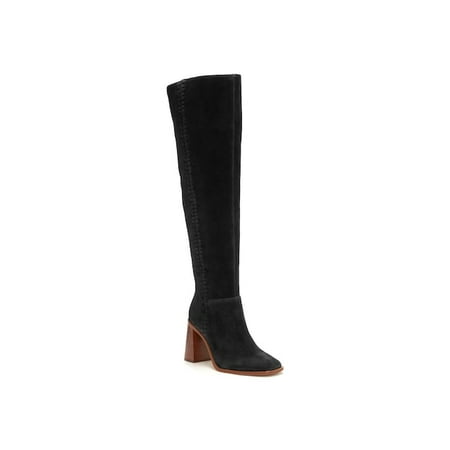 

Vince Camuto Englea Black Pull On Squared Close Toe Tall Heeled Fashion Boot (Black 7.5)