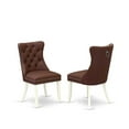 thumbnail image 3 of Oval Dining Set with 8 Chairs - Linen White Kitchen Table Set - Modern Parson Chairs, 3 of 7