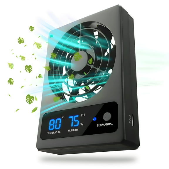 NEPTONION Reptile Ventilation Fan, High-Temp Alarm, Tank Fan for Reptile Terrarium, Suitable for Humid Environments, Rainforest and Ecological Tanks