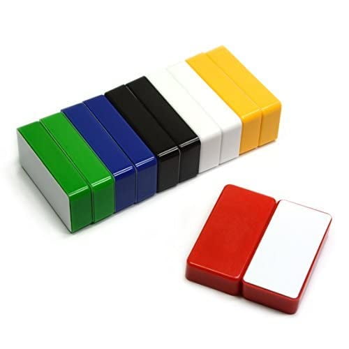 Imanes decorativos de dominó CMS Magnetics, paquete de 12 unidades, multicolor