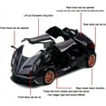 thumbnail image 3 of 1:32 Alloy DieCast Metal Cars Model Collectible Pagani Huayra Dinastia Pull Back Vehicle, Pull Back Model Cars with Light and Sound，Children's Christmas Birthday Gifts,etc.(Purple), 3 of 6