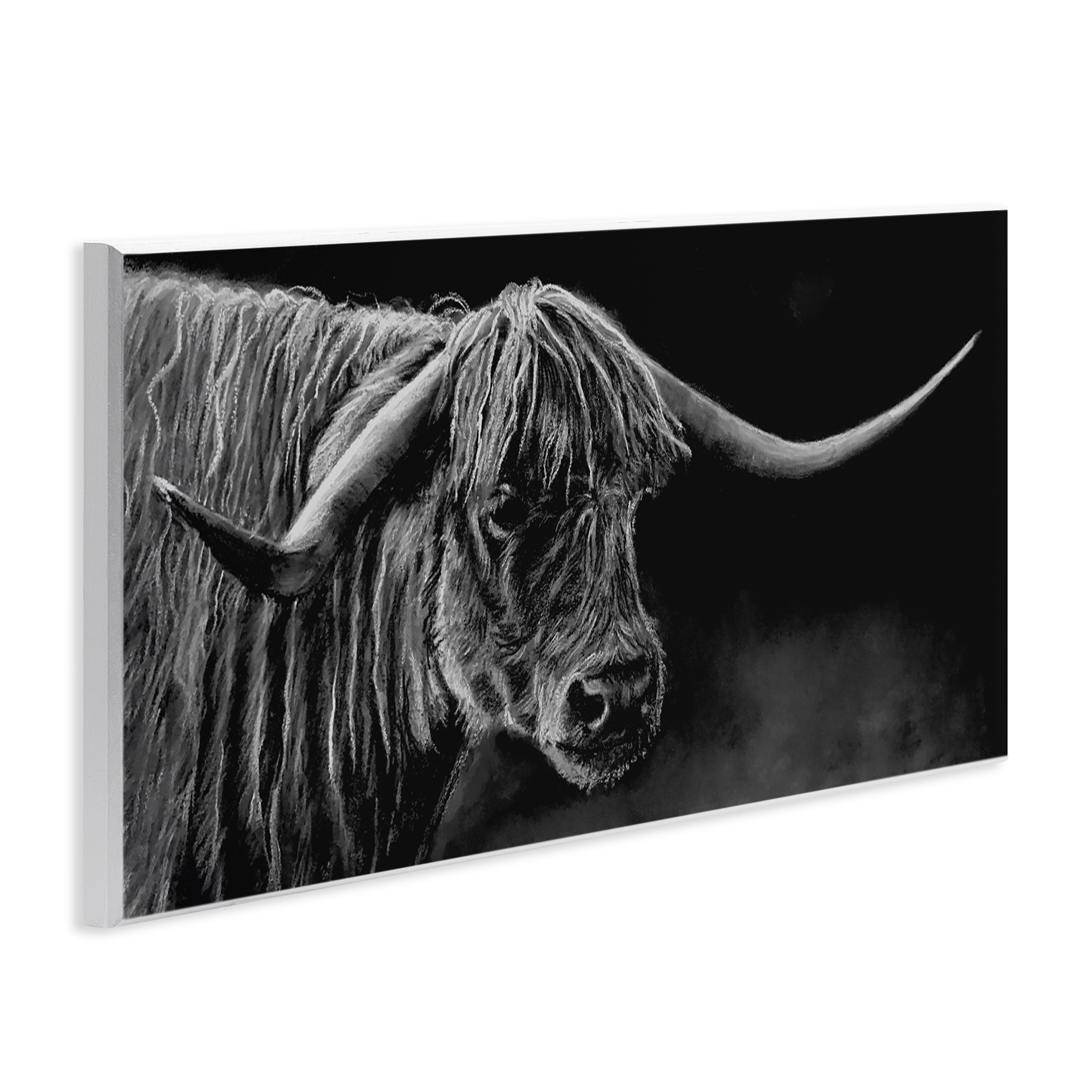 Highland Longhorn Portrait Wall Plaque Art, design by Patricia Reynolds