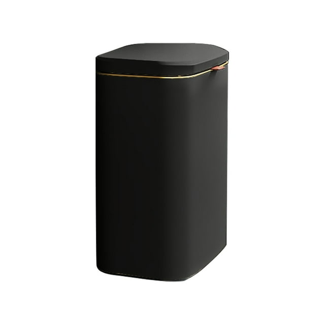 Maytalsory Space-saving And Convenient Stainless Steel Trash Can For Kitchen Innovative black 8L