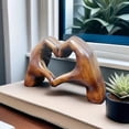 thumbnail image 3 of TNOBHG Desktop Heart Hand Sculpture Heart Hand Figurine Resin Sculpture Statue for Home Office Desktop Decoration Heart-shaped Gesture Ornament Perfect, 3 of 8