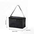 thumbnail image 3 of Squares Insulated Cooler Bag, 11''x5.5''x6.6'' Reusable Large Capacity Cooler Bag for Cold and hot Food with lid and Double Zipper,Black, 3 of 6