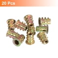 thumbnail image 3 of Uxcell Wood Furniture M4x10mm Threaded Insert Nuts Interface Hex Socket Drive 20Pack, 3 of 6
