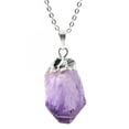 thumbnail image 2 of Lancharmed Silver Plated Long Necklaces for Women Natural Stone Purple Crystal Necklace Cute Gifts, 2 of 7