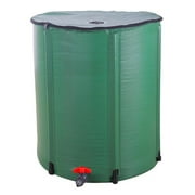 50 Gallon Collapsible Rain Barrel, Portable Water Storage Tank, Rainwater Collection System Downspout, Water Catcher Container