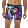thumbnail image 2 of Goofa Monster High Pattern Men's Performance Stretch Underwear, Athletic Long Leg Briefs，Moisture-Wicking, 2 of 7