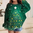 thumbnail image 2 of Lorytime Kids Sweatshirt for Winter Boy Girl Christmas Tree Star Fleece Shirt Crew Neck Long Sleeve Pullover Tops, 2 of 5