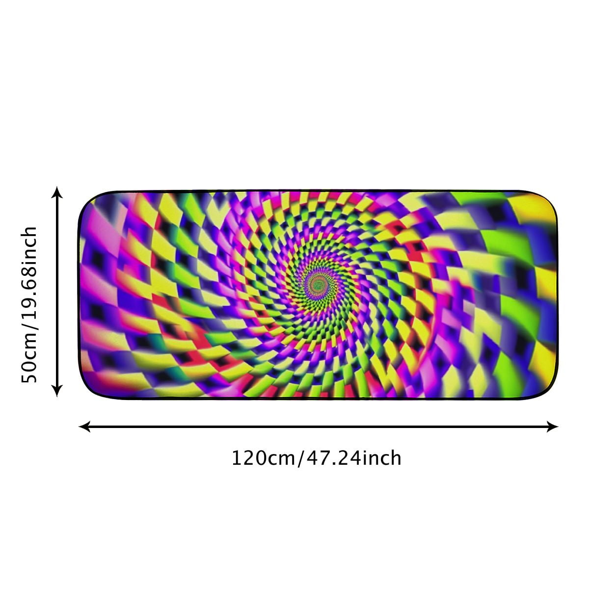Heduofu Doormat Colorful Optical Expansion Non-Slip Indoor Entryway Door Mat (Rubber Backing) Decorative Door Mat, Door Mat with Non-Slip Rubber Backing, Easy Cleaning, Traps Dirt, for Entry, Patio