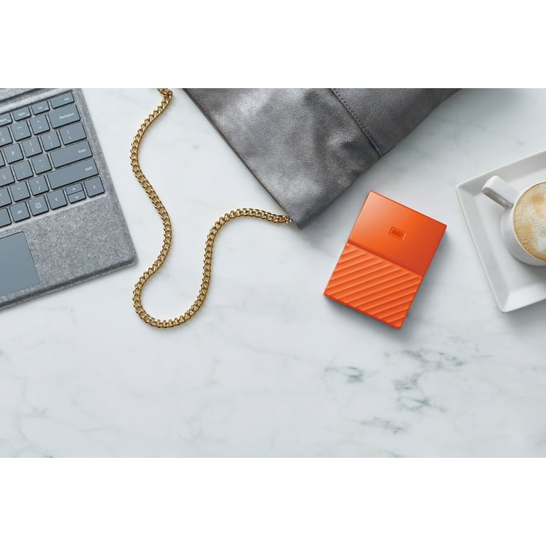 WD 4TB Orange My Passport Portable External Hard Drive - USB 3.0