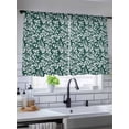 thumbnail image 5 of Sheer Curtains 45 Inch Length, Dark Green Spring Floral Semi Sheer Curtains Light Filtering Window Treatment, Farmhouse Flowers Elegant Pastoral Privacy Voile Drapes for Living Room 52x45 Inch, 5 of 7