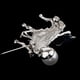 thumbnail image 5 of Broches musical para mujer Hugo con cristal Broche vintage plata Broche de piano, 5 of 10