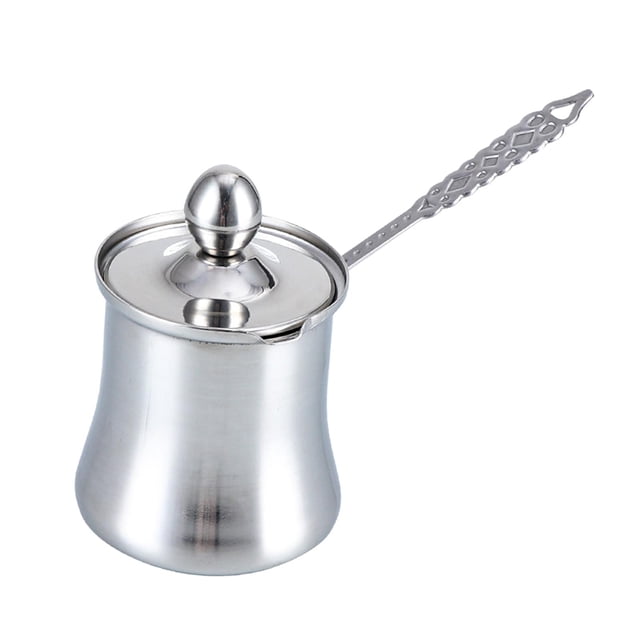 ziyahi Turkish Coffee Maker Long Handle Coffee Lovers Smooth Finish Rust Resistant Kitchenware Resistant To Rust Milk Sauces 560ml