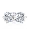 thumbnail image 4 of Nature Inspired Lab Diamond Engagement Ring - EF-VS Quality Certified - 1 Carat - with Jewelry Box, 925 Sterling Silver, US 4.00, 4 of 8