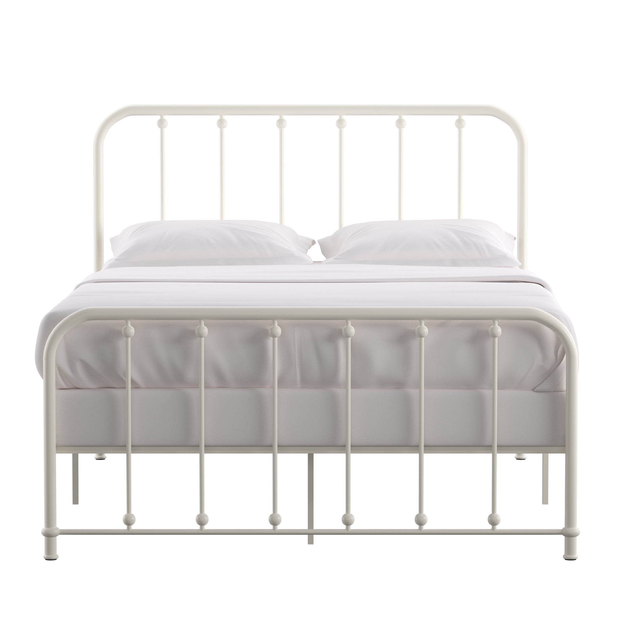 Weston Home Montgomery Spindle Metal Platform Full Bed, White