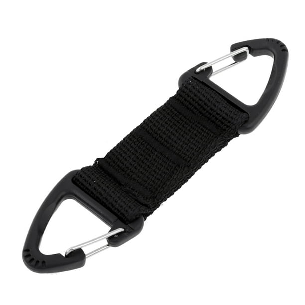 1 Psc Clip Mosquetón Sunnimix Colgante negro Hebilla de las correas de nylon