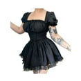 thumbnail image 3 of Lucakuins - Vestido corto de encaje con mangas abullonadas para mujer Lucakuins moda, 3 of 5